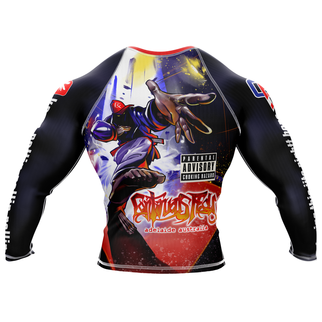 Shrimpbizkit: Keep Rollin' Long Sleeve Rashguard – Continuous Flow BJJ