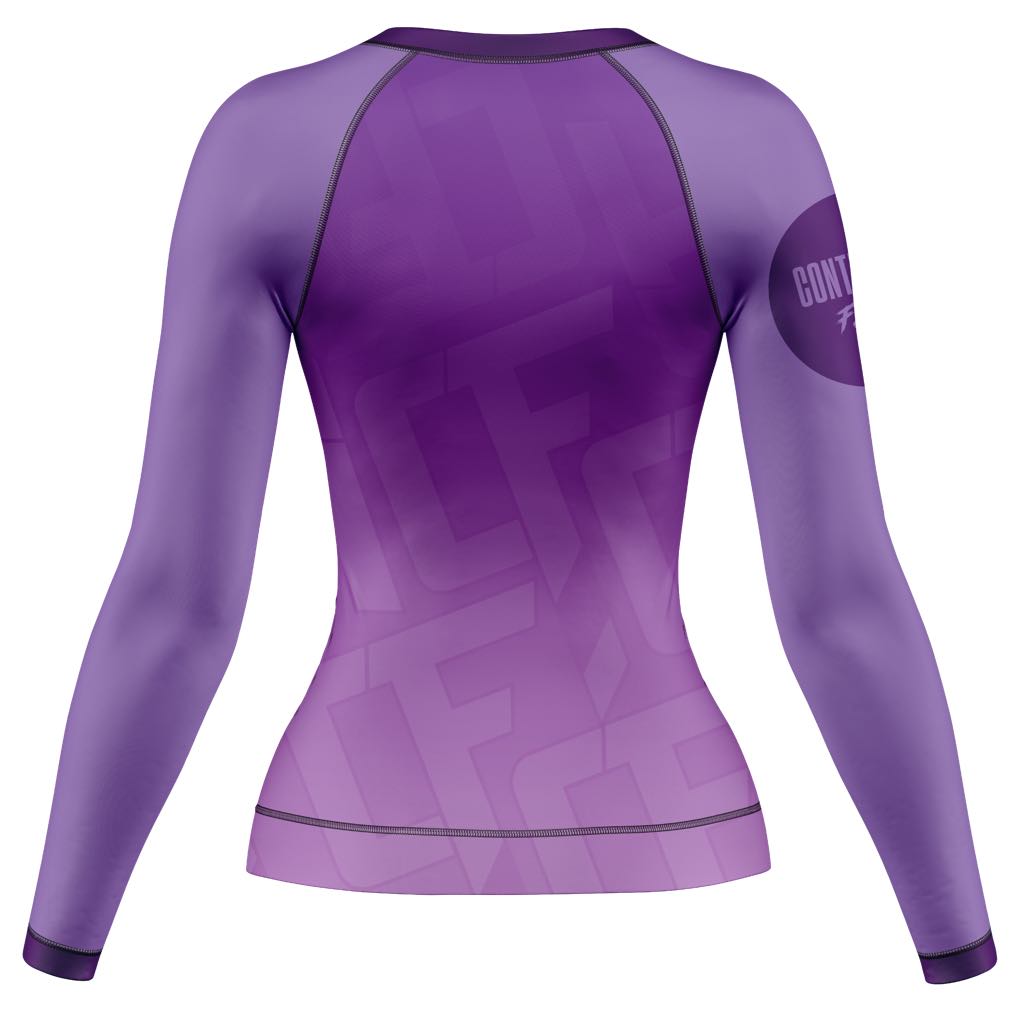 Jelly Bean Long Sleeve Rashguard Purple Continuous Flow BJJ