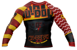 Hu-Dolph The Red Belt Reigndeer Rashguard (Red/Yellow)