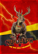 Hu-Dolph the Red Belt Reigndeer Spats (Red/Yellow)