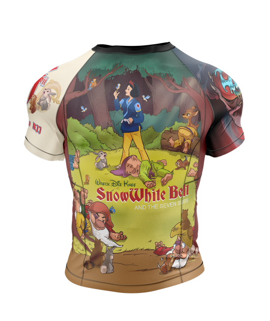 Snow White Belt & the 7 Subs Short Sleeve Rashguard